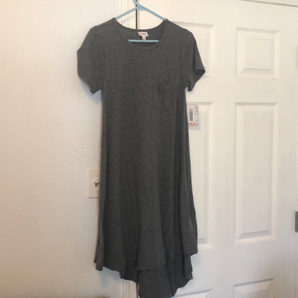 LulaRoe Carly swing dress XS heathered grey